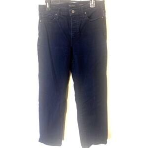 Banana Republic Jeans High Rise Straight Cropped womens 8/29 black button fly